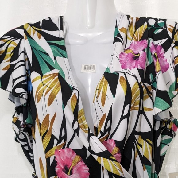 SUNNY LEIGH Dress Medium Colorfull Floral  Knee Lenght Size L Multi-Color - Picture 2 of 10